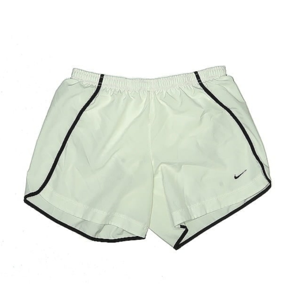Nike Dri-Fit Women's Athletic Shorts, Lined, White wth Black trim, XL